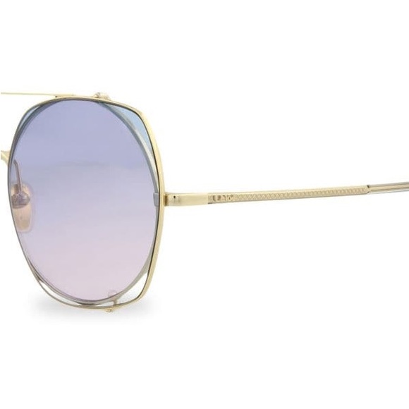 CHLOE DEMI GOLD BLUE GRADIENT SQUARE AVIATOR SUNGLASSES CH0042S - Picture 6 of 6